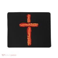 Bacon Cross, Christian Humor, Funny Holy Foodie Art Mousepad thumb 0