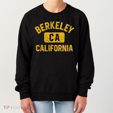 Berkeley CA California Gym Style Distressed Amber Print Women's Sweatshirt