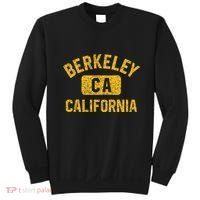 Berkeley CA California Gym Style Distressed Amber Print Sweatshirt thumb 0