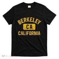 Berkeley CA California Gym Style Distressed Amber Print T-Shirt thumb 0