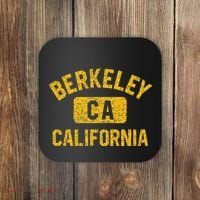 Berkeley CA California Gym Style Distressed Amber Print Coaster thumb 0