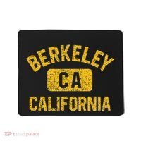 Berkeley CA California Gym Style Distressed Amber Print Mousepad thumb 0