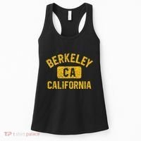 Berkeley CA California Gym Style Distressed Amber Print Women's Tank Top thumb 0