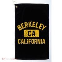 Berkeley CA California Gym Style Distressed Amber Print Golf Towel thumb 0