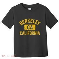 Berkeley CA California Gym Style Distressed Amber Print Toddler T-Shirt thumb 0