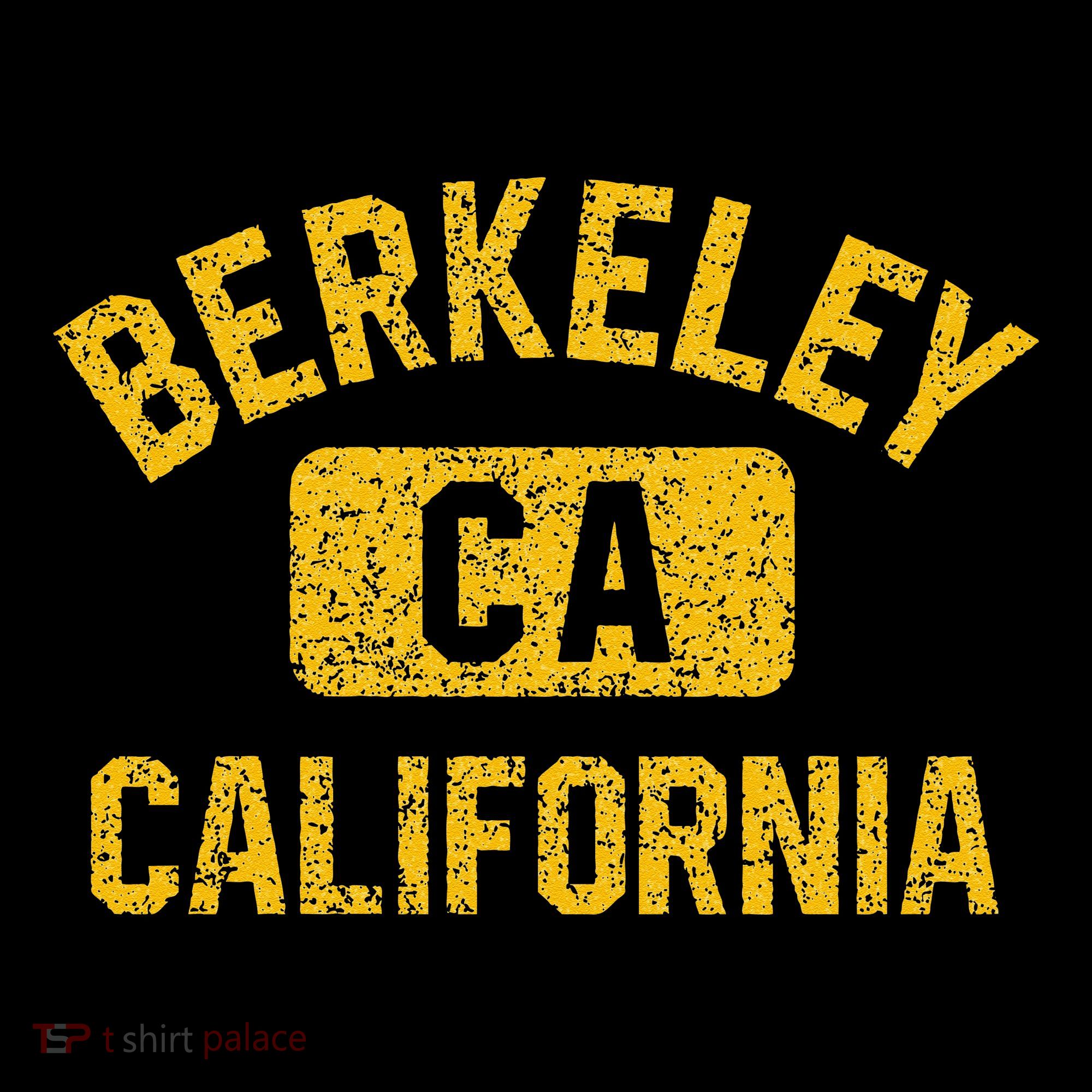 Berkeley CA California Gym Style Distressed Amber Print Visor
