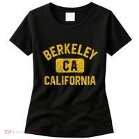 Berkeley CA California Gym Style Distressed Amber Print Women's T-Shirt thumb 0
