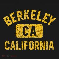 Berkeley CA California Gym Style Distressed Amber Print Women's T-Shirt thumb 6