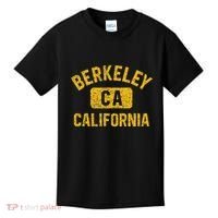 Berkeley CA California Gym Style Distressed Amber Print Kids T-Shirt thumb 0