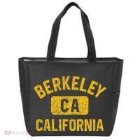 Berkeley CA California Gym Style Distressed Amber Print Tote Bag thumb 0