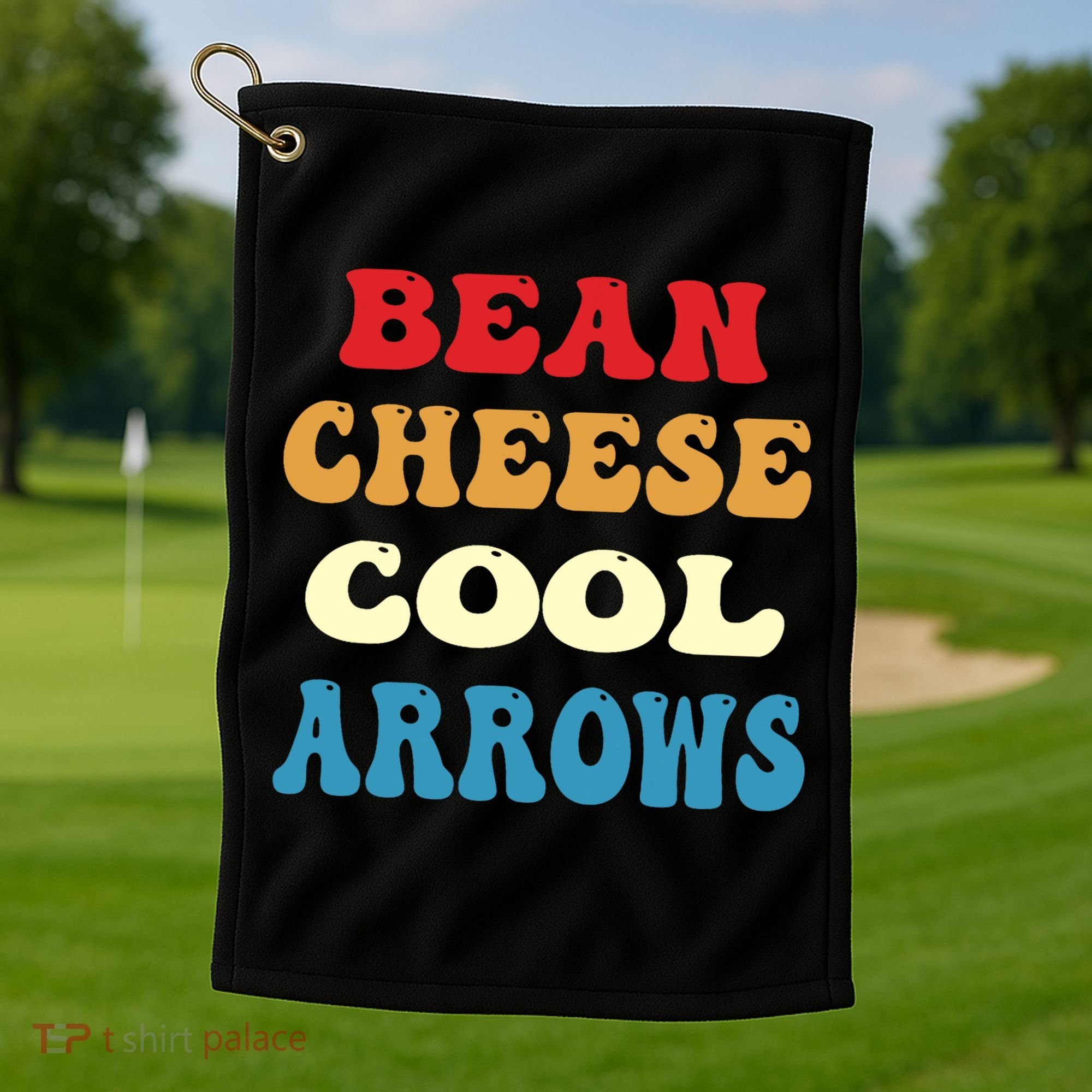 Bean Cheese Cool Arrows Golf Towel