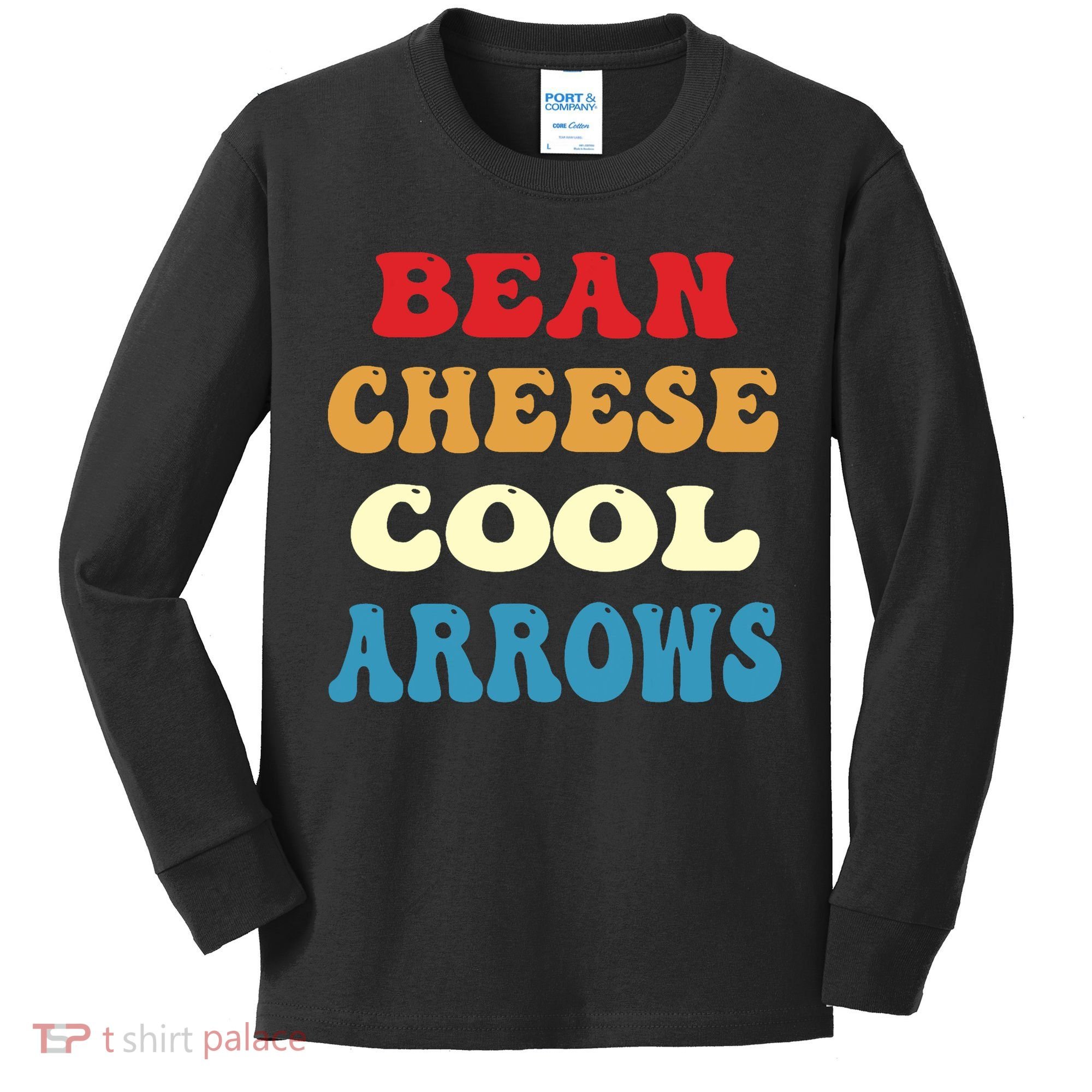 Bean Cheese Cool Arrows Kids Long Sleeve Shirt