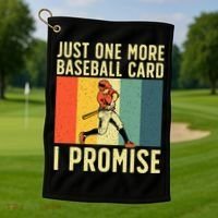 Baseball Card Collector Card Collecting Golf Towel thumb 1