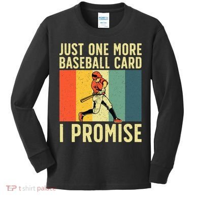 Baseball Card Collector Card Collecting Kids Long Sleeve Shirt