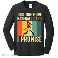 Baseball Card Collector Card Collecting Kids Long Sleeve Shirt thumb 0