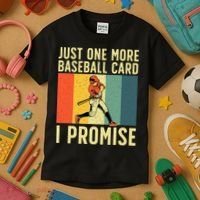 Baseball Card Collector Card Collecting Kids T-Shirt thumb 3