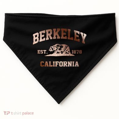 Berkeley California Ca Vintage State Athletic Style Gift USA-Made Doggie Bandana