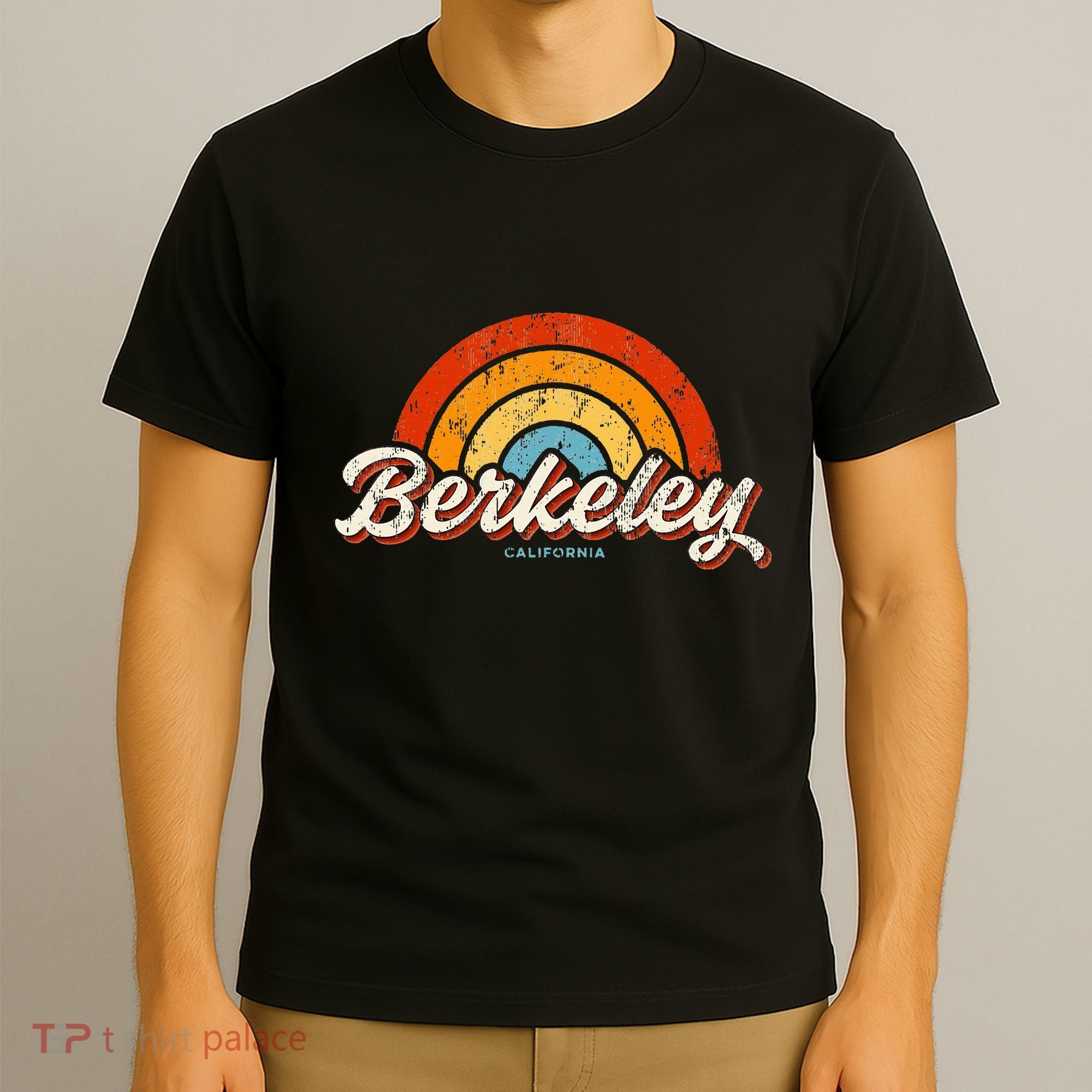 Berkeley California Ca Vintage Rainbow Retro 70s T-Shirt