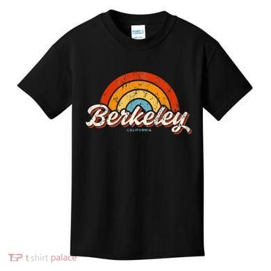 Berkeley California Ca Vintage Rainbow Retro 70s Kids T-Shirt