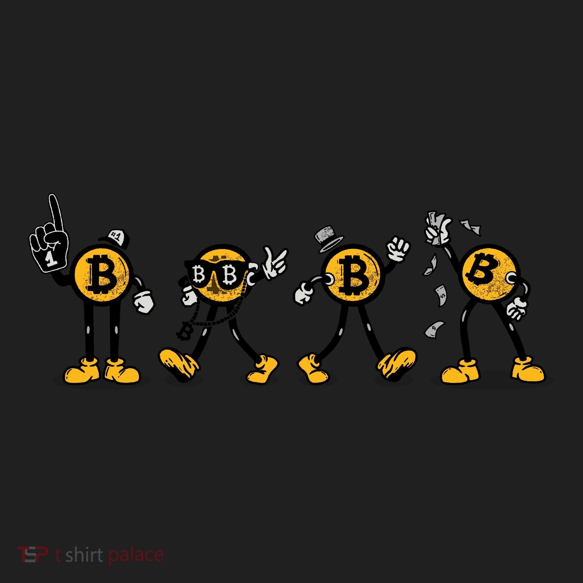 Bitcoin Cartoon Characters Women's Sweatshirt