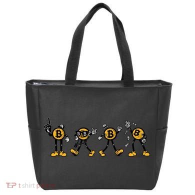 Bitcoin Cartoon Characters Tote Bag