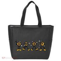 Bitcoin Cartoon Characters Tote Bag thumb 0