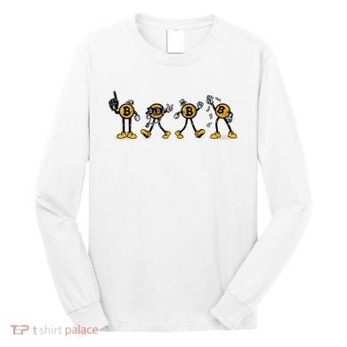 Bitcoin Cartoon Characters Long Sleeve Shirt