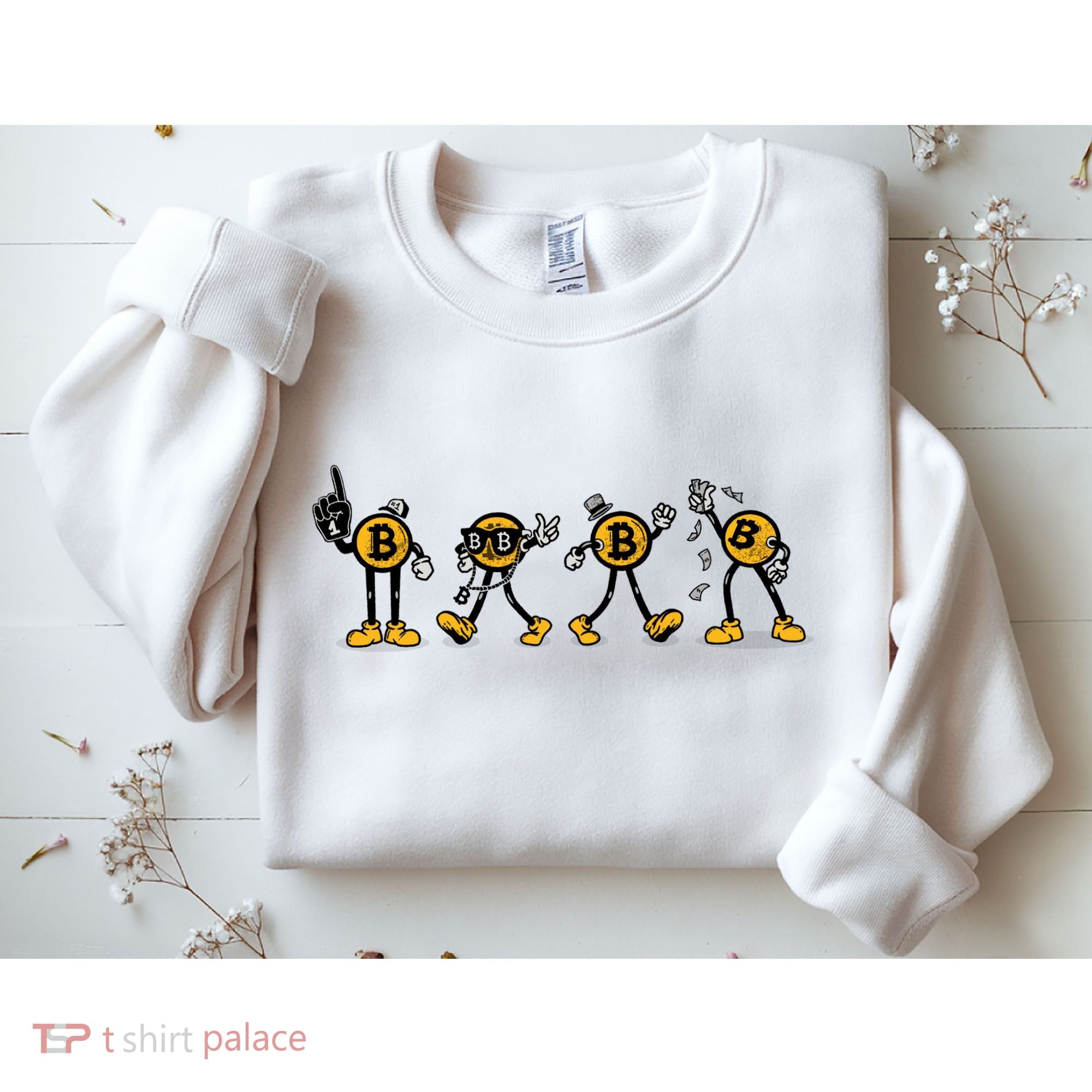 Bitcoin Cartoon Characters Sweatshirt