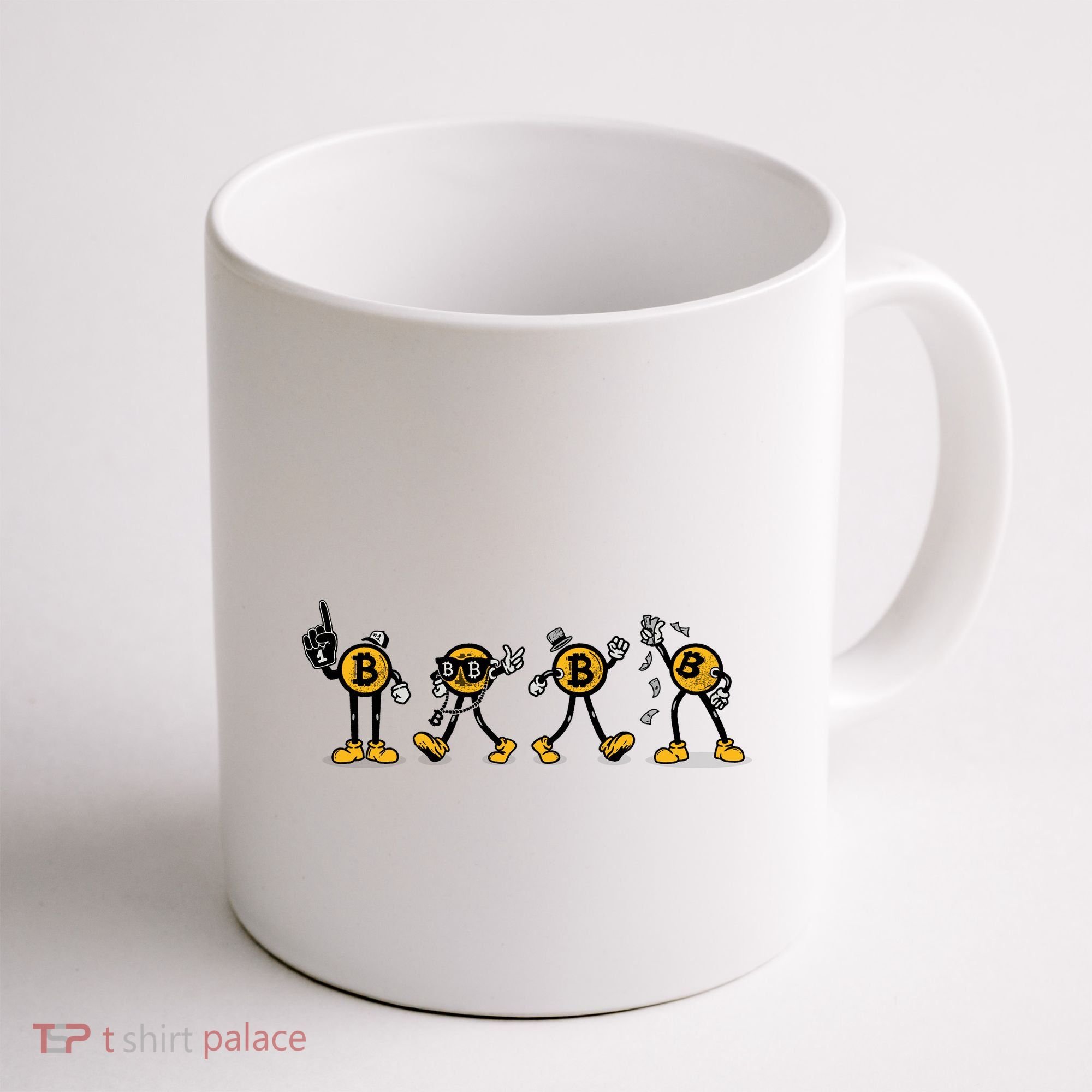 Bitcoin Cartoon Characters Coffee Mug