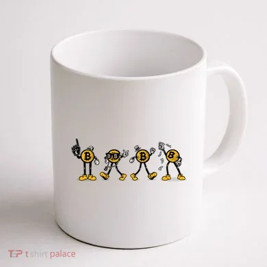 Bitcoin Cartoon Characters Coffee Mug back