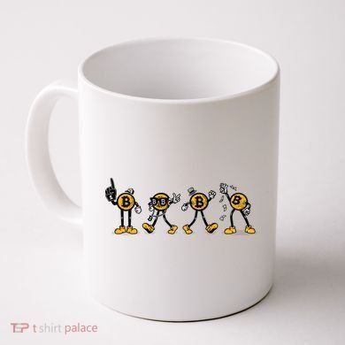 Bitcoin Cartoon Characters Coffee Mug