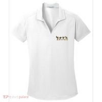Bitcoin Cartoon Characters Women's Dry Zone Grid Polo thumb 0