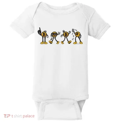 Bitcoin Cartoon Characters Baby Bodysuit