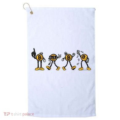 Bitcoin Cartoon Characters Golf Towel