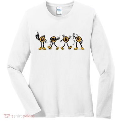 Bitcoin Cartoon Characters Women's Long Sleeve Shirt