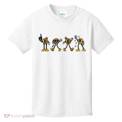 Bitcoin Cartoon Characters Kids T-Shirt
