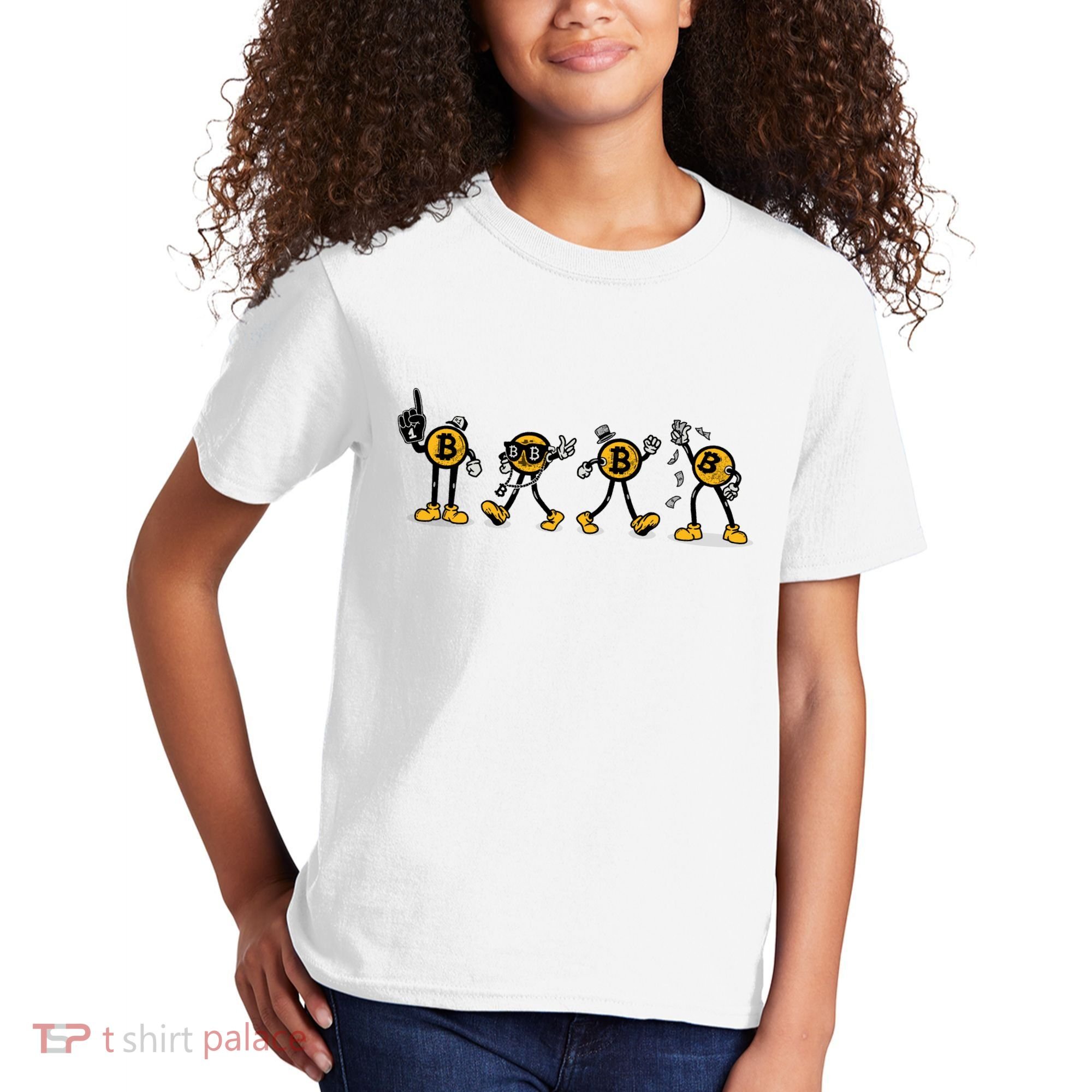 Bitcoin Cartoon Characters Kids T-Shirt