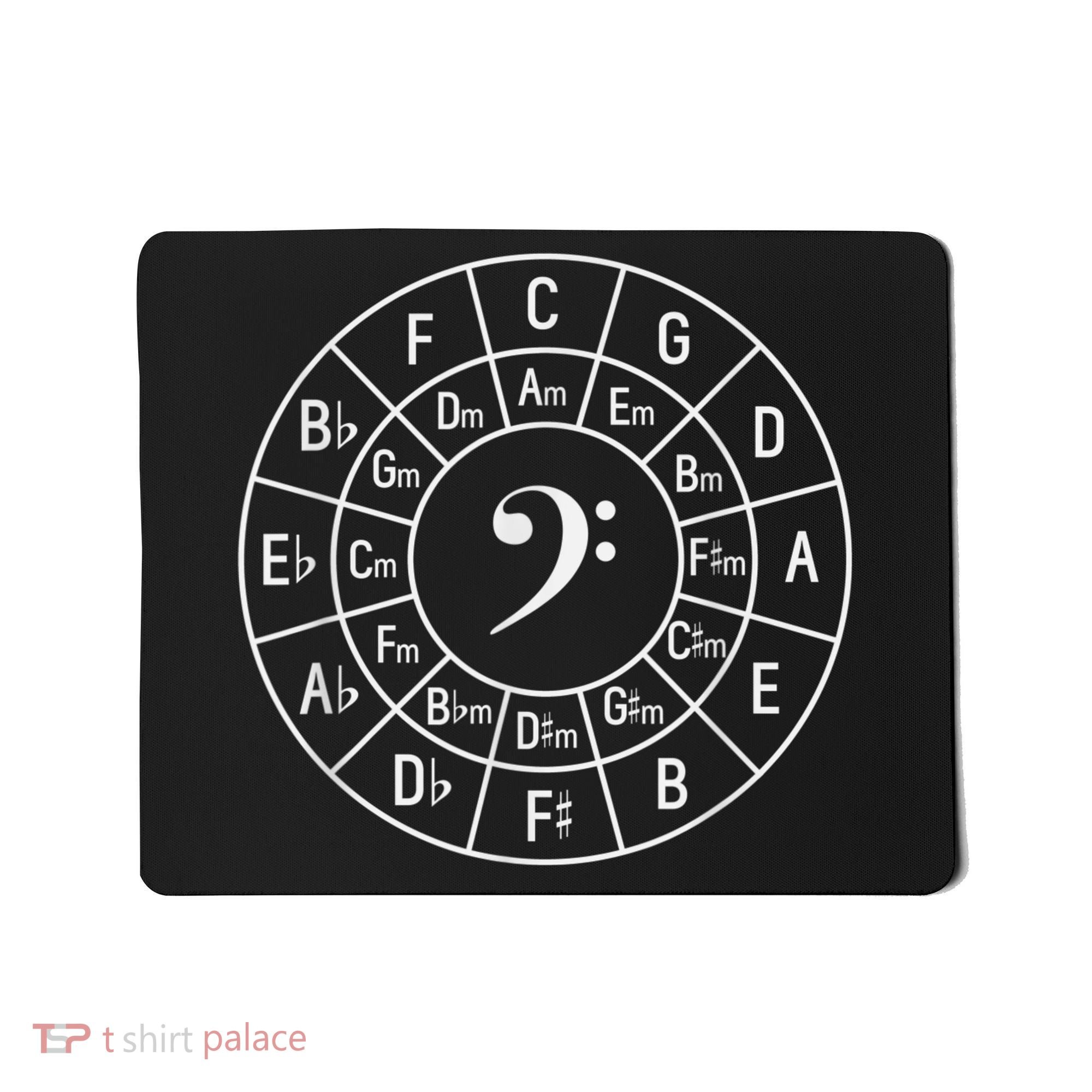Bass Clef Circle Of Fifths Musician Composer Mousepad
