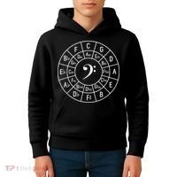 Bass Clef Circle Of Fifths Musician Composer Kids Hoodie thumb 4