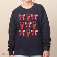 Bow Cute Coquette Crawfish Women's Sweatshirt thumb 0