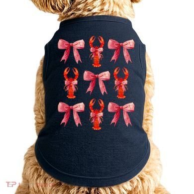 Bow Cute Coquette Crawfish Doggie Tank