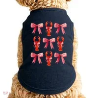 Bow Cute Coquette Crawfish Doggie Tank thumb 0