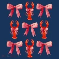 Bow Cute Coquette Crawfish Doggie Tank thumb 4