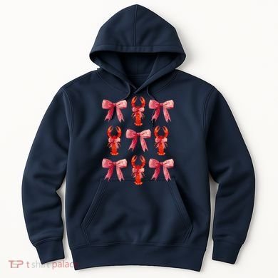 Bow Cute Coquette Crawfish Hoodie