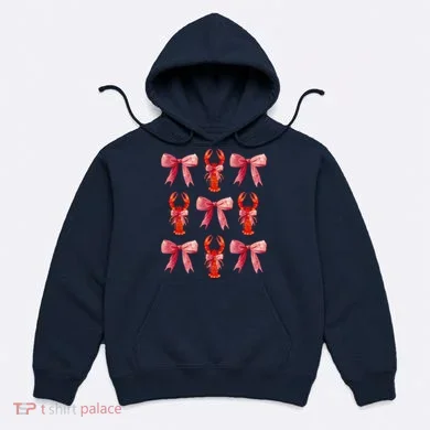 Bow Cute Coquette Crawfish Hoodie