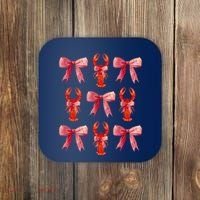 Bow Cute Coquette Crawfish Coaster thumb 0
