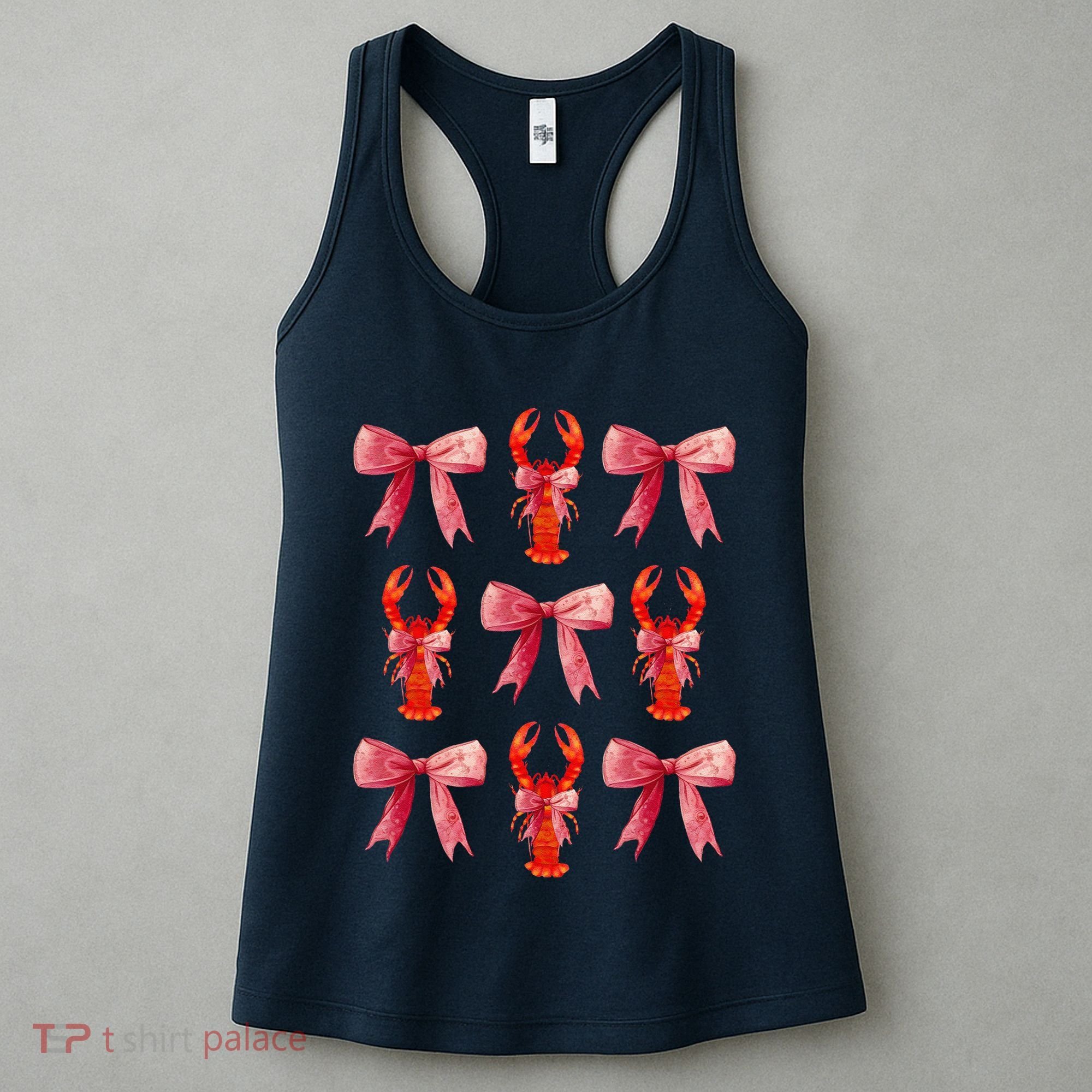 Bow Cute Coquette Crawfish Women's Tank Top