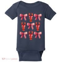 Bow Cute Coquette Crawfish Baby Bodysuit thumb 0