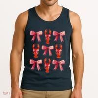 Bow Cute Coquette Crawfish Tank Top thumb 3