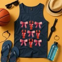 Bow Cute Coquette Crawfish Tank Top thumb 4